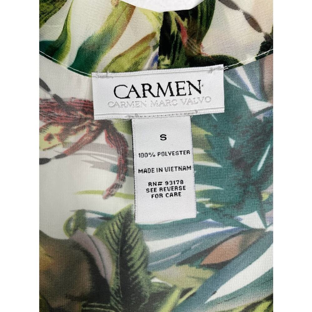 Swimsuit Coverup Tropical Floral Beach Kimono Womens Small Open Over Sized Top - Picture 5 of 12